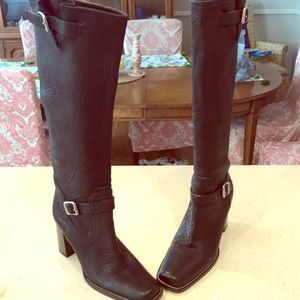 Michael Kors Soft Black Leather Knee High Boots 8